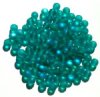 50 6mm Transparent Matte Blue Zircon AB Round Beads
